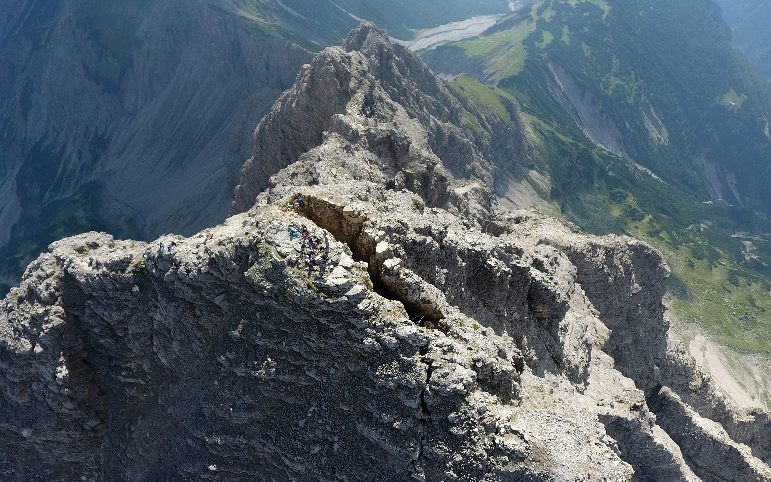 Hochvogel im Allgäu mit Spalt